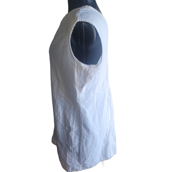 White Sleeveless Beach Cover Up M - Picture 5 of 6
